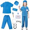 JoyPlus Costume Dottoressa Bambini, 8 Pezzi Kit Dottore per Bambini, Costumi da Gioco di Ruolo da Medico,Kit Dottore Medico Costume per Ragazzo Ragazza 3-10 Anni,Gioco di Ruolo Carnevale Halloween (M)