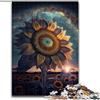 ZKYUBEK Puzzle da 1000 pezzi per adulti, Universo Girasole, puzzle impegnativi, dimensioni 50x75cm, attività per la famiglia, decorazioni fai da te per la casa, regalo per le feste