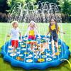 BUOAZR 67 Splash Pad per bambini tappetino da gioco per acqua con alfabeto e motivo animale Splash Play Mat per bambini di 3+ anni Giocattoli d'acqua per giardino estivo all'aperto