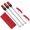 topolenashop Kit Leve Smontagomme 3 Pezzi in Acciaio + 2 Protezioni Cerchio | Leva a Cucchiaio Cambio Pneumatici Moto, Auto, Bici | Attrezzi per Riparazione e Montaggio Gomme | Robuste, Sicure, Portatili