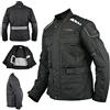 A-Pro, Giacca da Moto, impermeabile, termica, Nera, XL