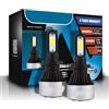 KOKOMALL H7 Lampadine Faro,72W LED Lampadine Super Luminosa Auto,Esterno Impermeabile,Kit Lampada Sostituzione 6500K