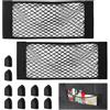 MAIXINNEW 2 Pezzi Rete Portaoggetti Auto Adesiva (25x60cm), Rete per Baule Auto con Adesiva Multiuso, Tasche Portaoggetti per Baule con Ganci per Sedile Posteriore, Camion, Camper
