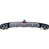 CLVCCZTZGW ABS Plastica Argento Nero Accessori Auto Decorazione Paraurti Posteriore Diffusore Posteriore Spoiler Per Renault Per Megane 3(Argento)