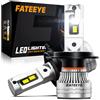 FateEye Lampadina H4 LED - 200W 44000LM faro LED H4 super luminoso, luce bianca fredda 6500K, sostituisce le lampadine alogene, impermeabile IP68, plug-and-play, Confezione da 2