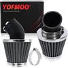 YOFMOO Filtro aria 35 mm 45 gradi angolato per 50 cc 70 cc 90 cc 110 cc 125 cc 2 tempi 4 tempi moto ATV Quad Scooter Go Kart ciclomotore Pit Dirt Pocket Mini Bike 34 mm 36 mm confezione da 2