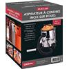 RUECAB stufa a pellet, aspirapolvere a cenere camino 20L/1200W 3450, acqua e polvere, 20L/1200W-Anti intasamento Filtro Lavabile-Serbatoio Acciaio, Grigio