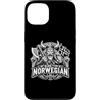 Norwegian Viking Heritage Co. Men Dad Ki Custodia per iPhone 13 Il mio gruppo sanguigno è Norwegian Viking Warrior Norge Norway