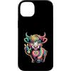 Animal Tie Dye Lover Gifts Custodia per iPhone 14 Plus Arcobaleno colorato della mucca della pace