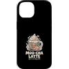 Cute Coffee Moo Cha Latte Custodia per iPhone 14 Moo Cha Latte Morbido Ma Emotivamente instabile