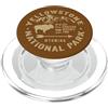 KAEDAM Gifts: National Parks Souvenir vintage del Parco Nazionale di Yellowstone US Bisonte Buffalo PopSockets PopGrip per MagSafe