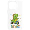 Tiny Trike Big Roar Dinosaur Boys Girls Custodia per iPhone 15 Pro Tiny Trike Big Roar Dinosaur Cute Dino Equitazione Triciclo Bambini
