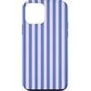 Elegant Geometric Vertical Lines Pattern Custodia per iPhone 12 mini Linee Verticali Estetiche A Strisce Blu Rosa Chiaro Carino