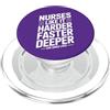 RN Emergency Nurse Humor Alle infermiere piace più difficile più veloce più profondo CPR umorismo PopSockets PopGrip per MagSafe