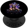 Awesome Cat Tees Divertente gatto senza peli DJ Disco Ball Retro Party Music Lover PopSockets PopGrip Adesivo