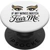 Sarcastic Makeup Lover Diva Attitude MUA Truccatore Winged Liner Fear Me MUA Cosmetologo Diva PopSockets PopGrip Adesivo