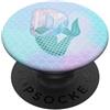 Cute Mermaid Alphabet Letters Apparel Co Lettera D a forma di sirena, design ad acquerello PopSockets PopGrip Adesivo