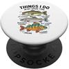 Cool Fishing Tees Cose da pesca che faccio nel mio tempo libero PopSockets PopGrip Adesivo