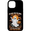 Disegni di maree e pini nomadi Custodia per iPhone 15 Divertenti fischi di fantasmi di Halloween, design umorismo