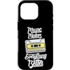 Retro Music Design Custodia per iPhone 16 Pro La musica rende tutto migliore Cassetta retrò