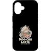Cute Coffee Moo Cha Latte Custodia per iPhone 16 Moo Cha Latte Morbido Ma Emotivamente instabile