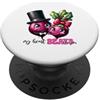 Veggie Puns & Love My Heart BEATS For You, coppia di barbabietole PopSockets PopGrip Adesivo