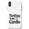 Fraxoweb Custodia per iPhone X/XS Thrifling è il mio amante dello shopping dell'usato vintage cardio