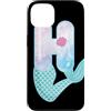 Cute Mermaid Alphabet Letters Apparel Co Custodia per iPhone 13 Sirena lettera H acquerello alfabeto design