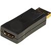 LINK LKADAT213 - Adattatore attivo DisplayPort 1.2 maschio a HDMI 2.0 femmina (nero, compatto) - Contatti dorati per trasmissione ottimale - Supporto audio digitale e risoluzione 4K 60Hz