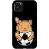 soccer animal ball fan football sport ho Custodia per iPhone 11 Pro Max Leopardo con calcio