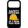 Construction Site Funny Safety Officer J Custodia per iPhone 17 Pro Max Consapevolezza della sicurezza sul posto di lavoro dell'ufficiale di sicurezza delle costruzioni divertente