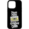 Retro Music Design Custodia per iPhone 15 Pro Max La musica rende tutto migliore Cassetta retrò