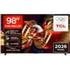 TCL 98C8L 98" SQD-Mini LED TV, 4K HDR 6000 nits and 4,032 dimming zones, Google TV, Dolby Vision & Atmos, Audio by Bang & Olufsen, 144Hz, Apple AirPlay 2 & Alexa