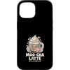 Cute Coffee Moo Cha Latte Custodia per iPhone 15 Moo Cha Latte Morbido Ma Emotivamente instabile
