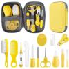 Qunlions life Set per la cura della sicurezza dei bambini con spazzola per capelli, pettine, tagliaunghie, kit essenziale per neonati e ragazzi (giallo)
