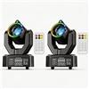 Yespick Mini Teste Mobili LED 30W,2PCS Luce da Palcoscenico RGBW Beam, DMX512 Controllo Sonoro Las Effetti Luminosi con Telecomando per DJ Bar Festa Discoteca Matrimonio