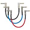 keepdrum 3 cavi patch GC028 da 6,3 mm jack ad angolo retto da 60 cm, 3 colori