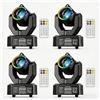 Yespick Mini Teste Mobili LED 30W,4PCS Luce da Palcoscenico RGBW Beam, DMX512 Controllo Sonoro Las Effetti Luminosi con Telecomando per DJ Bar Festa Discoteca Matrimonio