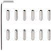 Banworks Vite regolazione altezza ponte tremolo, metrica 3x10mm | Viti sella acciaio inossidabile per Squier Strat/Tele e bassi, confezione da 12 JT/QMLS‑02 Cromo