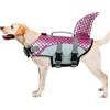 PUMYPOREITY Giubotto Salvataggio per Cani, Gliet di Salvataggio Galleggiante Giubotto di Sicurezza Cani Flottazione Dispositivo Cucciolo Salvavita in Piscina, Spiaggia, Barca(Rosa, XXL)