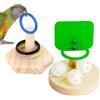 WishesMar Set di 2 Giocattoli Pappagalli Giochi da Addestramento per Uccelli Pappagallino Ondulato - Basket Anello Impilabile Giocattolo per Calopsitta