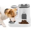 Generic Mangiatoia e abbeveratoio automatico 2 in 1 per animali domestici - Dispenser di cibo e per acqua auto-riempitiva - Set di alimentazione per animali domestici di piccola e media taglia, gatti