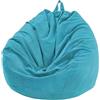 BUAOGDVG Poltrona Sacco Bambini 70 x 80 cm (Senza Ripieno), Velluto a Coste Pouf Sacco, Blu Cielo Bean Bag Chair per Soggiorno/Camera/Gaming, perfetta per Adulti e Adolescenti(Blu Cielo,100x120cm)