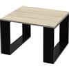 ML DESIGN modern living ML-Design Tavolino da Salotto Quadrato 65 x 65 x 40 cm Aspetto Rovere-Nero Tavolo Basso in Truciolato Rivestito in Melamina per Soggiorno Divano Ufficio Lounge Design Moderno