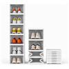 10ELED Scarpiera Salvaspazio Slim 6 Scomparti con Ante Trasparenti - Scarpiera Ingresso con Retro VENTILATO e RESISTENTE - Montaggio Senza Attrezzi - per Ingresso, Camera, Armadio - Fino alla Taglia 46