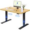 FLEXISPOT Scrivania Regolabile in Altezza con Doppio Motore e Porta USB, Piano Monoblocco da 25 mm, Gambe a 3 Sezioni, Portata 120 kg, 4 Memorie, Rilevamento Ostacoli, 120×80 cm