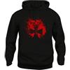 iMage Felpa Cappuccio Unisex Dio Lo Vuole Deus Vult Croce Insaguinata Crociati-Famosi L Nera