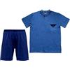 Navigare Pigiama Uomo Puro Cotone Jersey Manica e Pantalone Corto 1826 (IT, Testo, XL, Regular, Regular, Jeans)