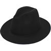 QUUPY Cappello da donna retrò a tesa larga Floppy Panama Fedora Casual Sun Jazz Cappelli