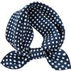 Keninll Foulard da donna quadrato blu navy a pois 100% seta accessorio per capelli e collo fascia leggera multiuso fascia per capelli